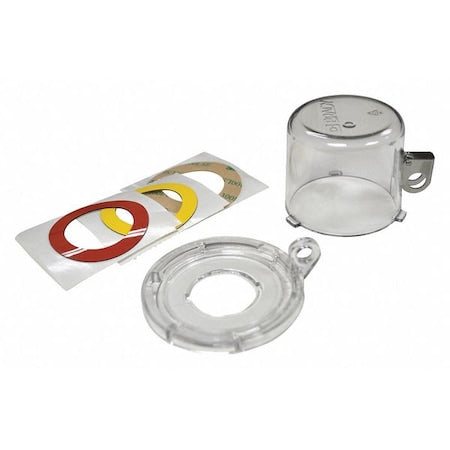 Brady 139796 - Push Button Lockout, Clear, polycarbonate, 1 Max. No. of Padlocks, 7/25 in Max. Shackle Dia.