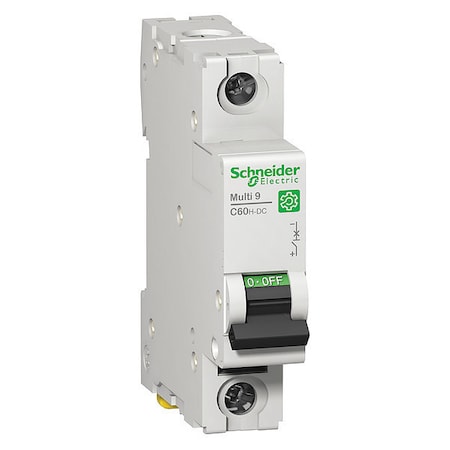 Schneider Electric M9U21116 - Miniature Circuit Breaker, C60 H-DC Series, 16 A, 1 Pole, Not Rated, 5k A at 250 V DC, C Curve