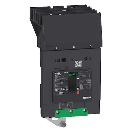 Square D BJA36090 - Molded Case Circuit Breaker, POWERPACT B Series, 90 A, 3 Pole, 347/600 V AC, 100k A at 240 V AC