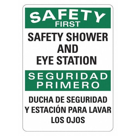 Lyle LCU1-0171-NP_10x14 - Safety First, Seguridad Primero, 10 in W x 14 in H, Vertical Rectangle, Plastic, LCU1-0171-NP_10x14