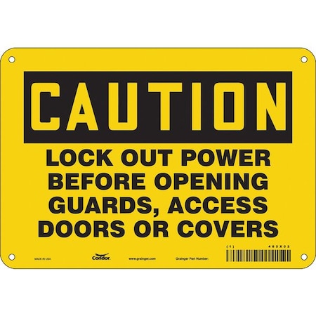 Condor 485X02 - Lockout Sign,10" W,7" H,0.055" Thickness, 485 X02