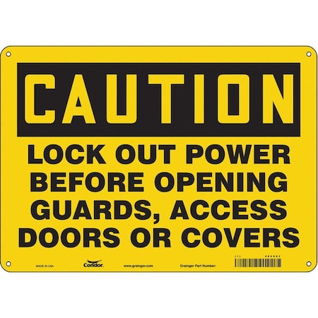 Condor 485X03 - Lockout Sign,14"W,10" H,0.055" Thickness