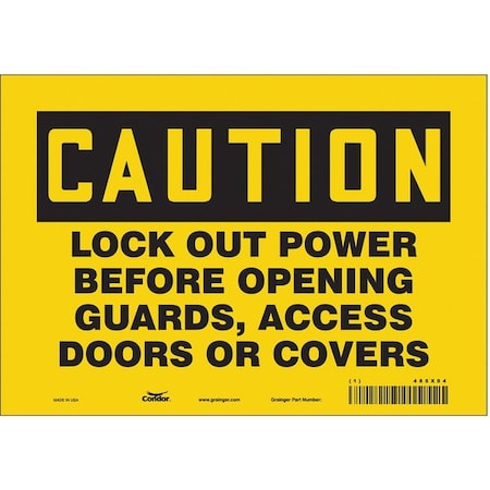 Condor 485X04 - Lockout Sign,10" W,7" H,0.004" Thickness, 485 X04