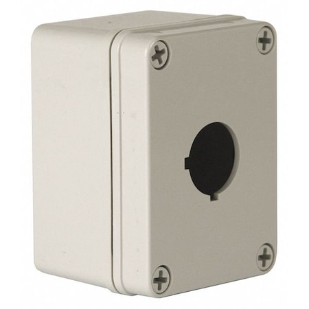 Wiegmann HW-PN4X1PB - Push Button Enclosure,30mm,1 Hole,Plastic