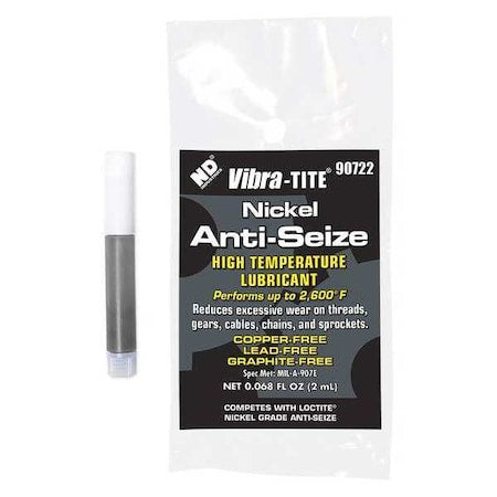 Vibra-Tite 90722X100 - Anti-Seize, General Purpose, Tube, 2 m L, Nickel Base, 2600 Degrees F Max Op Temp, Paste, 100 PK