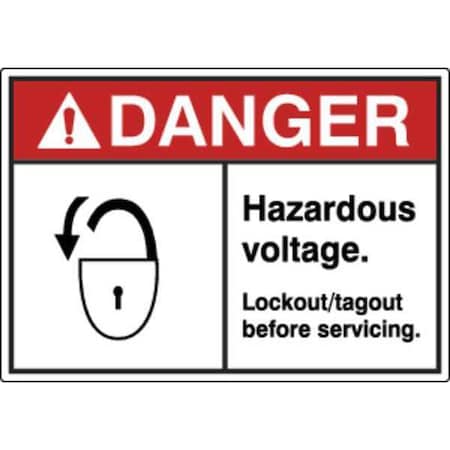 HWL-535-705-5PK - Label,Electrical Hazard,3-1/2 in. H,PK5, HWL-535-705-5 PK