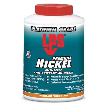 Lps 03908 - Anti-Seize, General Purpose, Brush-Top Can, 0.5 lb, Nickel Base, 2600 Degrees F Max Op Temp, Paste
