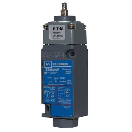 Eaton E50AW26P - Heavy Duty Limit Switch, Wobble Stick, 1 NC/1 NO, 10 A at 600 V AC, Actuator Location: Top