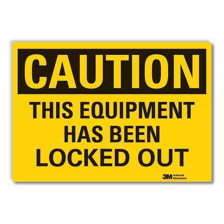 Lyle LCU3-0350-RD_5x3.5 - Lockout Tagout Caution Reflective Label, 3 1/2 in Height, 5 in Width, Reflective Sheeting, English