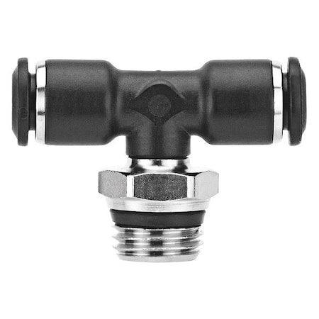 Aignep Usa 55210-14-1/2 - Push-Fit Tee Fitting, Push-to-Connect x Push-to-Connect x Universal, 14mm Tube OD, 1/2 in Pipe Size