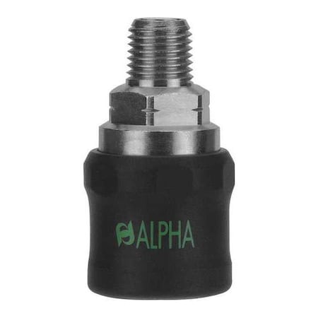 Aignep Usa 80621-04 - Safety Exhaust Coupler,1/4",Brass,45 cfm