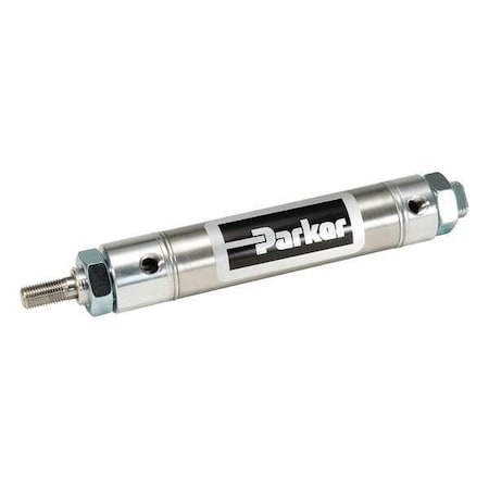 Parker 1.25DXPSR04.00 - Air Cylinder, 1 1/4 in Bore, 4 in Stroke, Round Body Double Acting, Stainless Steel .