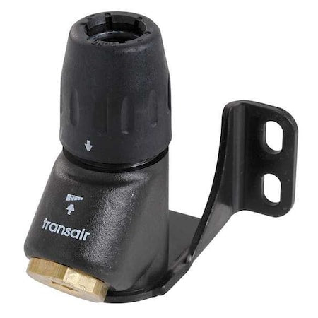 Transair 6640 17 22GR - Fitting, Brass, Black
