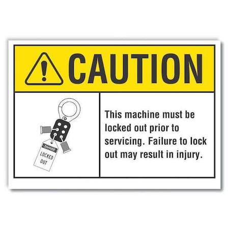Lyle LCU3-0101-RD_10x7 - Caution Sign, 7 in Height, 10 in Width, Reflective Sheeting, Vertical Rectangle, English