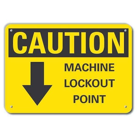 Lyle LCU3-0121-NP_14x10 - Caution Sign, 10 in Height, 14 in Width, Plastic, Horizontal Rectangle, English