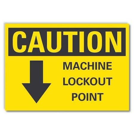Lyle LCU3-0121-RD_7x5 - Caution Sign, 5 in Height, 7 in Width, Reflective Sheeting, Horizontal Rectangle, English