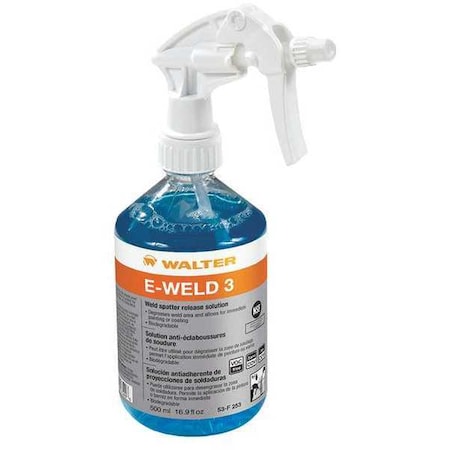 Walter 53F253 - E-WELD 3 High Temp Anti-Spatter Solution, Trigger Spray, 16.9 oz.