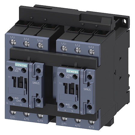 Siemens 3RA23368XB301AP6 - IEC Magnetic Contactor, 2 NC/2 NO, 220 V-240 V AC, 3 P, Reversing, Screw