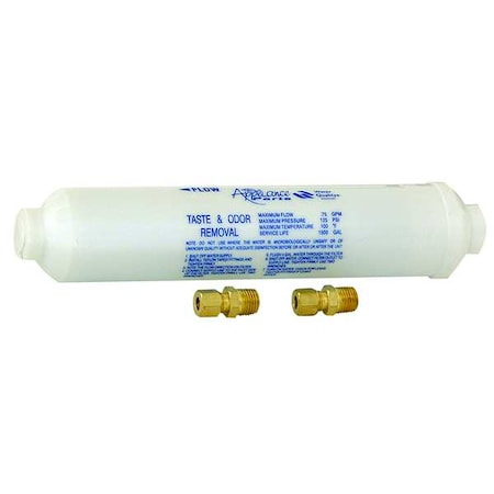60461N - Inline Water Filter For Ice Makers, 1/4 in Connection, 5 Micron, 0.8 gpm, 125 psi, 1500 gal