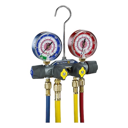 Yellow Jacket 49965 - Manifold Gauge Set,5 ft L,3 1/8 in Gauge