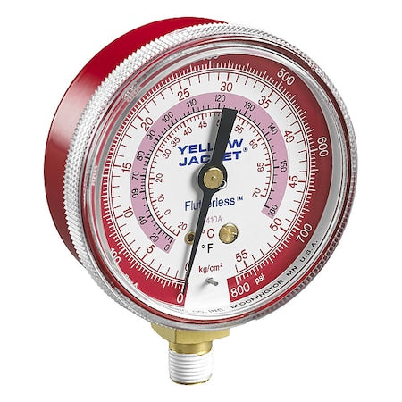Yellow Jacket 49035 - High Side Gauge, 2 1/2 in Dia, Red