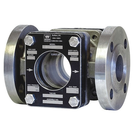 Archon Industries AKF-FP005AC07A - Sight Flow Indicator,4-5/8" L,1/2" Pipe