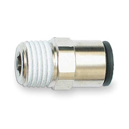 Legris 3175 53 10 - Push-Fit Adapter Fitting, 1/8 in Tube Size, Brass, Silver, 10 PK