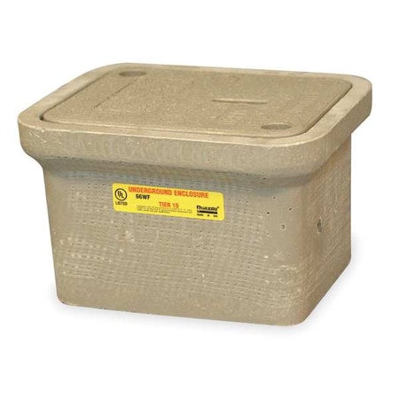 Quazite PC0608Z80017 - Underground Enclosure Assembly, 6-3/4 in Overall Ht, 11 in Overall Lg, 15,000 lb Load Capacity