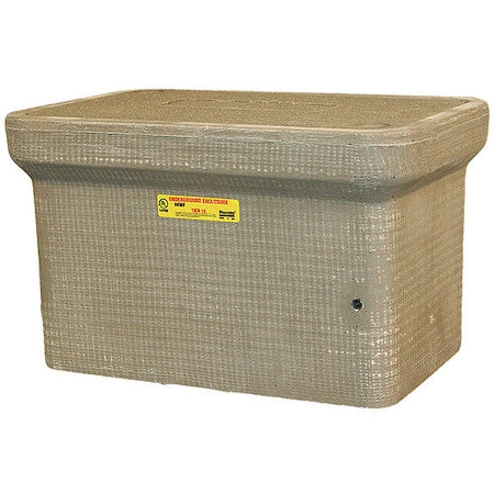 Quazite PG1118Z80109 - Underground Enclosure Assembly, Blank Cover, 12 in H, 20-1/4 in L, 13-3/8 in W, 8,000 lb