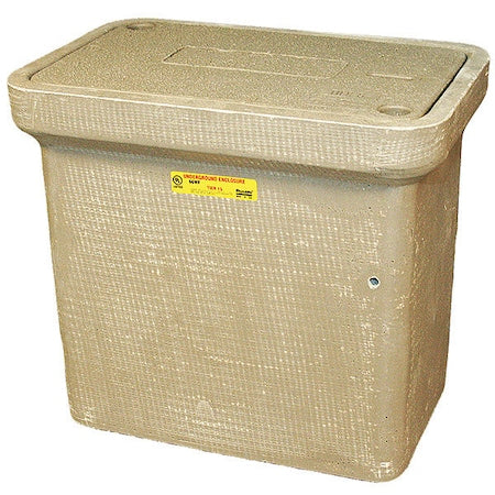Quazite PG1118Z80409 - Underground Enclosure Assembly, Blank Cover, 18 in H, 20-1/4 in L, 13-3/8 in W, 8,000 lb