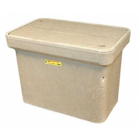 Quazite PG1324Z80417 - Underground Enclosure Assembly, Electric Cover, 18 in H, 25 in L, 15-1/2 in W, 8,000 lb