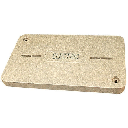 Quazite PG1324HA0017 - Underground Enclosure Cover, Electric Logo, 2 in. H x 13 in. W x 24 in. L, 15000 lb