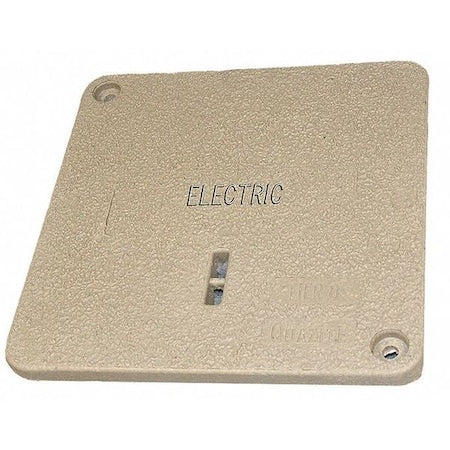 Quazite PC1212CA0017 - Underground Enclosure Cover, Electric Logo, 1 in. H x 12 in. W x 12 in. L, 8000 lb
