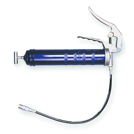 Westward 4BY81 - Manual Grease Gun, Pistol-Grip Handle, Cartridge Load, Flex Nozzle, Variable Stroke, Blue, 14 oz