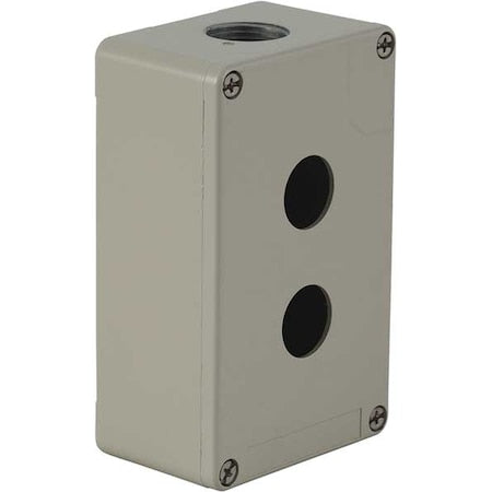 Schneider Electric XAPG29502 - Push Button Enclosure,22mm,2 Hole,Di Cst Zinc