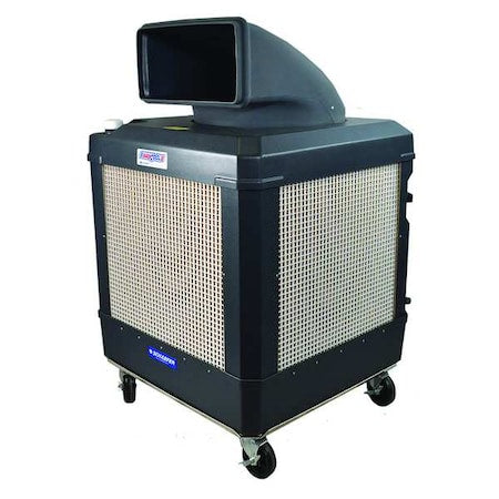 Waycool WCG-1HPMFAOSC - Portable Evaporative Cooler, 2,040 to 3,020 cfm, 4,700 sq ft, 24 gal, 1 hp, Belt, Gray