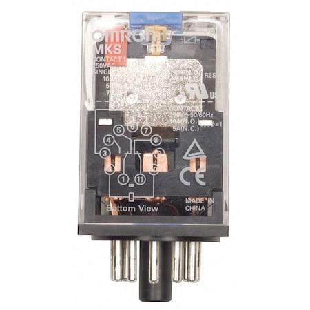 Omron MKS2PINAC240 - Plug-In, General Purpose Relay, Octal, 10 A, 8 Pins, Plug-in