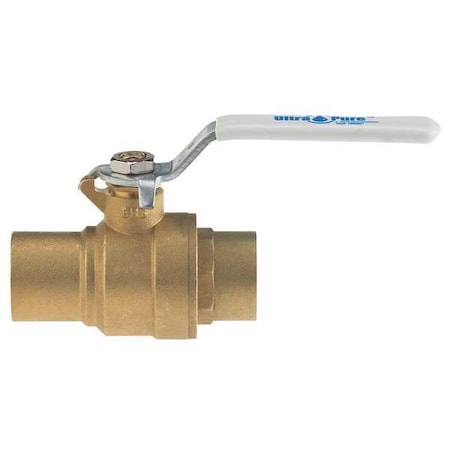 Milwaukee Valve UPBA485B 1 1/2 - 1-1/2" Sweat Brass Ball Valve Inline