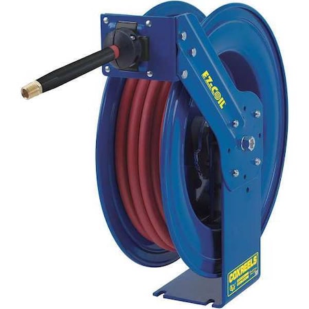 Coxreels EZ-SH-450-RH-BXB - Spring Return Hose Reel, 1/2 in Hose Diameter, 50 ft Length, 300 psi Max. Pressure, Brass, Blue