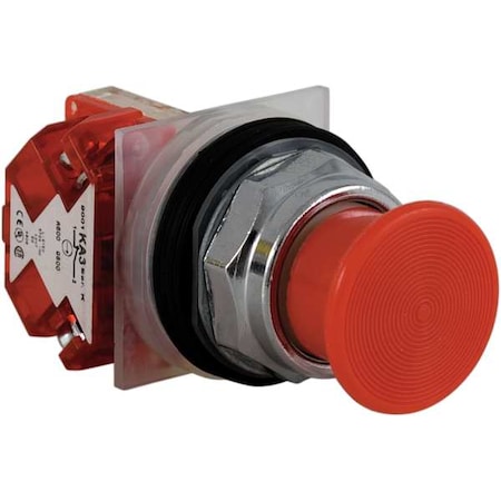 Schneider Electric 9001KR24RH6 - Push Button Operator, Mushroom Head, Momentary Action, Not Applicable Release, Non-Illuminated, Red