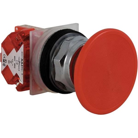 Schneider Electric 9001KR25RH6 - Push Button Operator, Mushroom Head, Momentary Action, Not Applicable Release, Non-Illuminated, Red