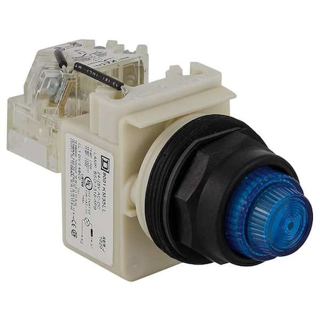 Schneider Electric 9001SKT38LLL31 - Push to Test Pilot Light,Blue,LED