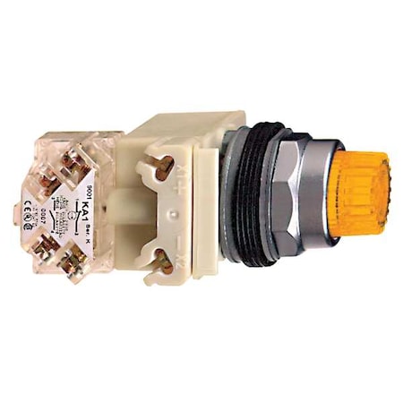 Schneider Electric 9001K2L35LYAH13 - Illuminated Push Button, Extended, Momentary Action, Not Applicable Release, Illuminated, Amber
