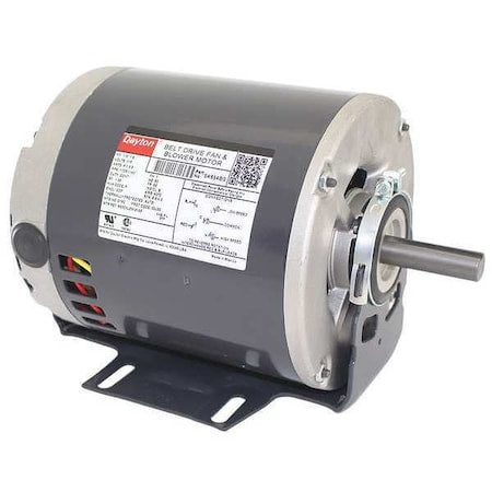 Dayton 5K654 - Split-Phase Belt Drive Motor, 1/3, 1/6 HP, 56 Frame, 115 V AC Voltage, 1,725/1,140 Nameplate RPM