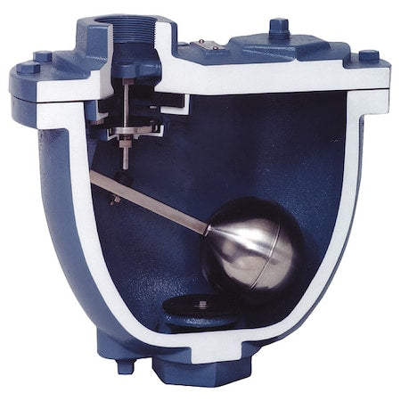 Val-Matic 20C03-6CT-C6B5Y - Valve Air Release and Vac,FNPT,3 x3,CI