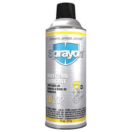 Sprayon SC0202000 - Chain & Wire Rope Lubricant, 11 oz, Aerosol Spray Can, Mineral Oil Base, 300 Degrees F Max Op Temp, Amber, LU202 Series