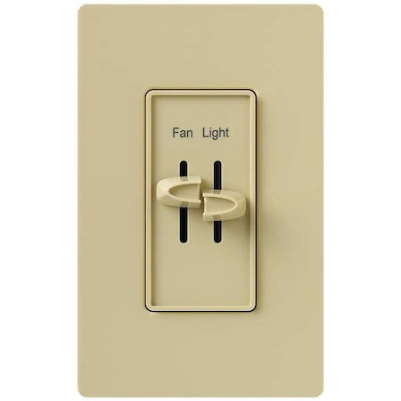 Lutron S2-LFSQ-IV - Fan/Light Control Dual Slide,120 V,1 Pole