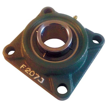 Ntn UCF205-100D1 - 4 Holes, Square Housing, 4 Bolt Flange Bearing, Radial Ball, 1 in Dia, Cast Iron, Set Screw