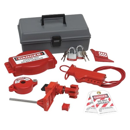 Brady 99324 - Portable Lockout Kit,Filled,Valve,10