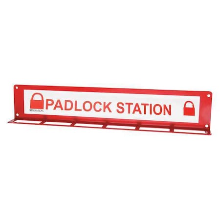 Brady LR360E - Padlock Station,Unfilled,3 In H